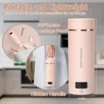 Travel Electric Kettle Portable Mini Kettle,Small Hot Water Boiler with 4 Temperature Settings,304 Stainless Steel,Fast Boiling Water with Auto Shut-Off and Boil Dry Protection (Pink, 400ml) - Image 6