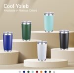 20 oz Tumblers Bulk Stainless Steel Tumbler with Lid Double Wall Vacuum Insulated Coffee Mug 20oz Powder Coated Cup for Hot and Cold Drinks, Black, 6 pack - Image 8