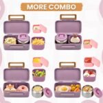 PIQUEBAR Bento Lunch Box for Kids with Thermo Ice Pack Lunch Food Container Insulated Bag, 18oz Plastic Sport Water Bottle for Kid Girls Boys - Image 5