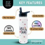Brooke & Jess Designs Boss Lady Tumbler - Best Boss Gifts for Women - Great Travel Water Bottle Gifts for Bosses, Coworkers, Mom, Christmas, Birthday - Image 3