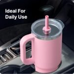 Press-In Tumbler Lid for Hydro Flask 32 40oz Travel Tumblers, Replacement Tumbler Lid with Straw for Hydro Flask 32oz 40oz All Around Tumblers(Teal) - Image 8