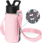 Simple Modern Kid's Water Bottle Carrier Sling with Adjustable Strap | Bottle Holder Crossbody Bag for Walking, Hiking and School | Summit Collection | Unicorn Fields - Image 3