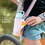 Simple Modern Kid's Water Bottle Carrier Sling with Adjustable Strap | Bottle Holder Crossbody Bag for Walking, Hiking and School | Summit Collection | Unicorn Fields - Image 5
