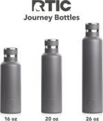 RTIC 20oz Journey Water Bottle Ceramic Lined Metal Stainless Steel Vacuum Insulated, BPA Free, Reusable, for Water, Hot and Cold Drinks, Travel, Sports, Camping, Graphite - Image 7