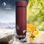 London Sip Multi-Purpose Travel Mug and Tumbler Fruit Infused Flask Hot and Cold Double Wall Stainless Steel Thermos with Extra-Long Infuser, Sacred Red - Image 6