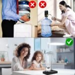 Desk Water Dispenser- Intelligent Desktop Water Bottle, Automatic Water Pump for Universal Bottle Water Dispenser USB Charging Jug Pump for Home, Office, Outdoor (Black) - Image 4