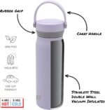 BUILT Cascade Double Wall Vacuum Insulated Stainless Steel Wide Mouth Water Bottle with Comfort Grip and Carry Handle Lid, 20 ounces - Image 5