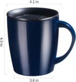 PARACITY Insulated Coffee Mug Stainless Steel Coffee Mug with Lid Handle Double Wall Vacuum Travel Mug Camping Tumbler Cup Men Women 12 oz (Blue) - Image 3