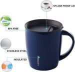 PARACITY Insulated Coffee Mug Stainless Steel Coffee Mug with Lid Handle Double Wall Vacuum Travel Mug Camping Tumbler Cup Men Women 12 oz (Blue) - Image 5