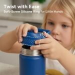 12 oz Kids Water Bottle, Toddler Water Bottle with Straw, Boys&Girls Bottle for School, 304 Stainless Steel Vacuum Insulated Bottle for Kids, BPA-Free, Leak-Proof, Sunrise - Image 6