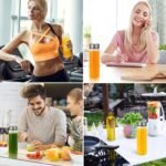 Juice Bottles with Lids – 4 Pack 16 OZ Wide Mouth Glass with Stainless Steel Lids – Reusable Beverage Containers for Juice, Smoothies, Milk, Water – Leakproof, BPA-Free, Dishwasher Safe - Image 6