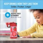 THERMOS FUNTAINER Water Bottle with Straw - 12 Ounce - Kids Stainless Steel Vacuum Insulated Water Bottle with Lid, Strawberry Smiles - Image 6