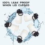 Volhoply 14oz KIds Stainless Steel Insulated Leakproof Water Bottle with Straw Lid and Silicone Boot,BPA-Free Easy Use for Boys&Girls,Double Wall Vacuum Bottles(White,1) - Image 6