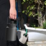 Asobu Puramic™ Mini Stainless Steel Double Walled Vacuum Insulated 33 Ounce Jug With Full Hand Easy Carry Handle and Pop Up Straw (Black) - Image 5