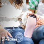 Simple Modern Insulated Tumbler with Lid and Straw | Iced Coffee Cup Reusable Stainless Steel Water Bottle Travel Mug | Gifts for Women Men Her Him | Classic Collection | 20oz | Carrara Marble - Image 6