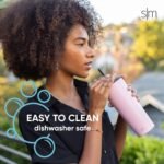 Simple Modern Insulated Tumbler with Lid and Straw | Iced Coffee Cup Reusable Stainless Steel Water Bottle Travel Mug | Gifts for Women Men Her Him | Classic Collection | 20oz | Carrara Marble - Image 7