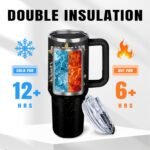 Christian Gifts for Men, 40 oz God Says I Am Lion Tumbler with Handle, Inspirational Religious Birthday Gifts, Lion Christian Gift for Spiritual Catholic Faith Jesus Bible God Prayer Cup - Image 4