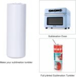PYD Life 2 PCS Sublimation Blanks Skinny Tumbler White 20 OZ Straight Double Wall Stainless Steel Cups with Metal Straw for Tumbler Heat Press Machine Printing - Image 5
