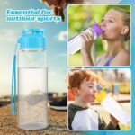 Olgaa 30 Pcs Water Bottles Bulk 17 oz Reusable Leak Portable Plastic Sports Drink Water Bottles with Handle Strap for Cycling Camping Hiking Gym Yoga (Colorful) - Image 6