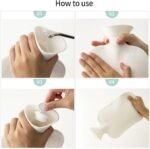 Fashy Hot Water Bottle with Gray Quilted Cotton Cover (67oz / 2L) – Made in Germany - Image 6