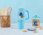 Disney Lilo & Stitch Elvis Stitch Stainless Steel Travel Tumbler With Handle, Leak-Resistant Lid, and Reusable Straw | Holds 40 Ounces - Image 4