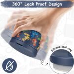 12oz Insulated Vacuum Food Jar with Buckle Lid Wide Mouth Soup Thermo for Hot Food Kids Leakproof Stainless Steel Lunch Container (Blue-Dinosaur) - Image 5