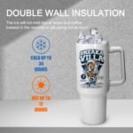 sweet grain Sublimation Tumblers 40 oz with Handle(4 Pack) - Stainless Steel Double Wall Vacuum Insulated Large Tumbler Bulk with Removable Handle and Straw - Black & White Handle - Image 6