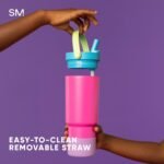 Simple Modern Easter Trek Pivot | 24oz Kids Flip Straw Tumbler with Handle & Silicone Boot | Gifts for Kids | Insulated Water Bottle Stainless Steel Cup | School Travel Jug | Easter Bunnies - Image 6