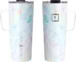 IRON °FLASK Grip Novelty Coffee Mug - Leak Proof, Vacuum Insulated Stainless Steel Bottle, Double Walled, Thermo Travel, Hot Cold, Water Metal Canteen - Pearl, 24 Oz - Classic Bottom - Image 4