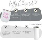 Your Dream Party Shop Mother of the Bride Tumbler, 12oz - Stainless Steel Insulated Wine Cup with Lid and Straw - Mother of the Bride Gifts From Daughter - Image 5