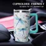 30 oz Dragonfly Stainless Steel Tumbler with lid and Straw CoffeeTravel Mug Cup Water Botter, Dragonfly Gifts for Women - Image 4