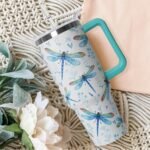 30 oz Dragonfly Stainless Steel Tumbler with lid and Straw CoffeeTravel Mug Cup Water Botter, Dragonfly Gifts for Women - Image 6