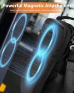 Magnetic Gym Bag for Men Women-Water Bottle Carrier Holder with Strap & Phone Pockets for 40oz Tumbler with Handle, 4 Built-in Magnets Small Gym Bag for Sports, Concert Airline Travel Walking - Image 5