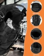 Magnetic Gym Bag for Men Women-Water Bottle Carrier Holder with Strap & Phone Pockets for 40oz Tumbler with Handle, 4 Built-in Magnets Small Gym Bag for Sports, Concert Airline Travel Walking - Image 6