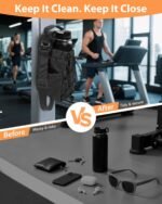 Magnetic Gym Bag for Men Women-Water Bottle Carrier Holder with Strap & Phone Pockets for 40oz Tumbler with Handle, 4 Built-in Magnets Small Gym Bag for Sports, Concert Airline Travel Walking - Image 8