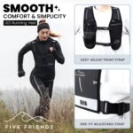 Running Vest with Water Bottle – Lightweight, Breathable Designed Reflective Hydration Vest with 6 Pockets – Adjustable Running Backpack for Men & Women, Ideal for Marathon - Image 4