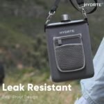 Travel Mini Water Bottle with Strap & Sleeve – 18 oz BPA-Free Slim Flat Reusable Water Bottle, Leak Proof (Slate Grey) - Image 5