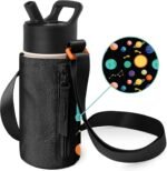 Simple Modern Kid's Water Bottle Carrier Sling with Adjustable Strap | Bottle Holder Crossbody Bag for Walking, Hiking and School | Summit Collection | Solar System - Image 3