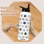 40 oz National Parks Water Bottle with Stickers,Insulated Stainless Steel Water Bottle with 2 Lids,Straws,Silicone Boot,Waterproof Stickers,Travel Vacuum Sealed Metal Bottle,Leak Proof (White) - Image 5