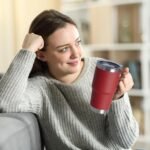 20oz Tumbler with Lid, Stainless Steel Tumbler with Handle, Metal Insulated Travel Coffee Mug with Handle, Double Wall Vacuum Spill Proof Tumbler Cup, Red 1 Pack - Image 5