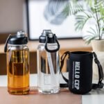 34oz Glass Water Bottle with Straw, Infuser & Protective Sleeve, BPA-Free Large Capacity drinking bottles for Hot or Cold Drinks, Perfect for Gym, Home & Office (34oz 2PCS) - Image 4