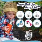 Pura Kiki 9oz/260 ml Stainless Steel Insulated Bottle w/Silicone Straw & Sleeve, 100% Plastic-Free, MadeSafe Certified, 100% Medical-Grade Silicone Straw for Kids, Toddlers, Babies & Infant - New Moss - Image 5