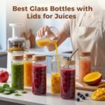 16oz Round Glass Juice Bottles with Lids, 6 Pack Reusable Juice Containers with Bamboo Lids, Glass Juicing jars with 4 Straws & 2 Airtight Lid with Hole for Drinking - Image 5