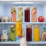 16oz Round Glass Juice Bottles with Lids, 6 Pack Reusable Juice Containers with Bamboo Lids, Glass Juicing jars with 4 Straws & 2 Airtight Lid with Hole for Drinking - Image 8