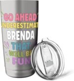 BRENDA Personalized Women's Gift Custom BRENDA Stainless Steel Insulated Tumbler - Image 6