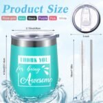 Sieral Team Gifts for Employees Thank You Tumbler Bulk Employee Christmas Appreciation Gifts for Coworkers Office Staff 12 oz Stainless Steel Tumbler with Lid and Straw(Novel Style,24 Pcs) - Image 3