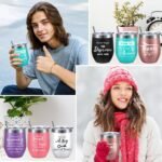 Sieral Team Gifts for Employees Thank You Tumbler Bulk Employee Christmas Appreciation Gifts for Coworkers Office Staff 12 oz Stainless Steel Tumbler with Lid and Straw(Novel Style,24 Pcs) - Image 7