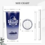 Football Tumblers,20oz Car Cups,Sports Travel Coffee Mug, 304 Stainless Steel Cup, Hot Drinks,Cold Drinks,Gifts for Men, Women and Fans - Image 4