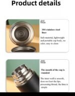 500ml Vacuum Flask Set with 2 Stainless Steel Cups – Leak-Proof Insulated Thermo Bottle, Double-Wall Vacuum, Keeps Drinks Hot or Cold for Hours, BPA-Free, Travel & Outdoor Use (black) - Image 3