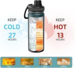 SASEUM Kids Sport Water Bottle 18oz Stainless Steel Double Wall Vacuum Thermal Mug with Leak Proof Spout Lids, Wide Mouth Metal Insulated Water Jug for Gym and Travel,Dark-Blue - Image 7